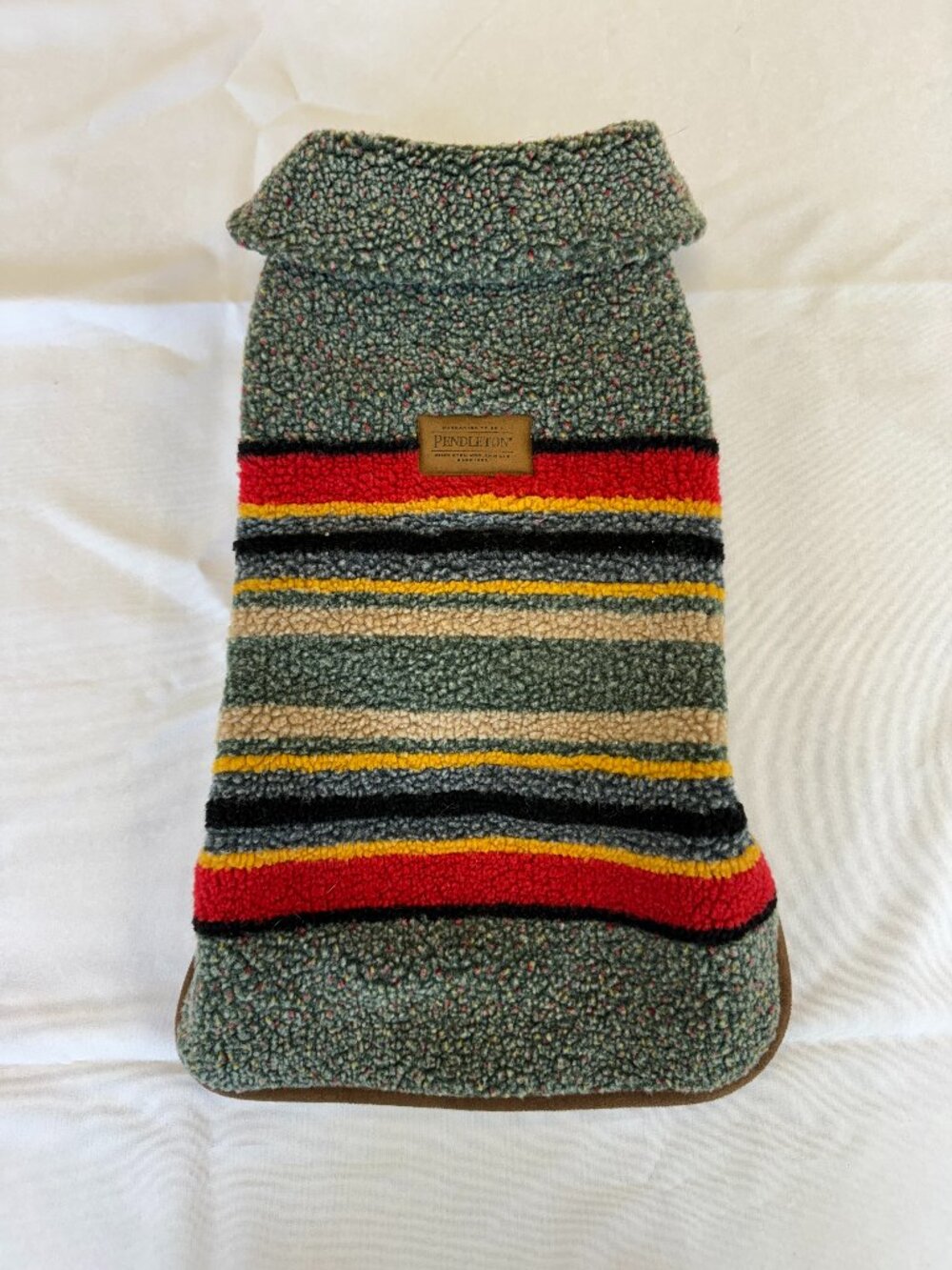 Pendelton Striped Sherpa Dog Coat Size S